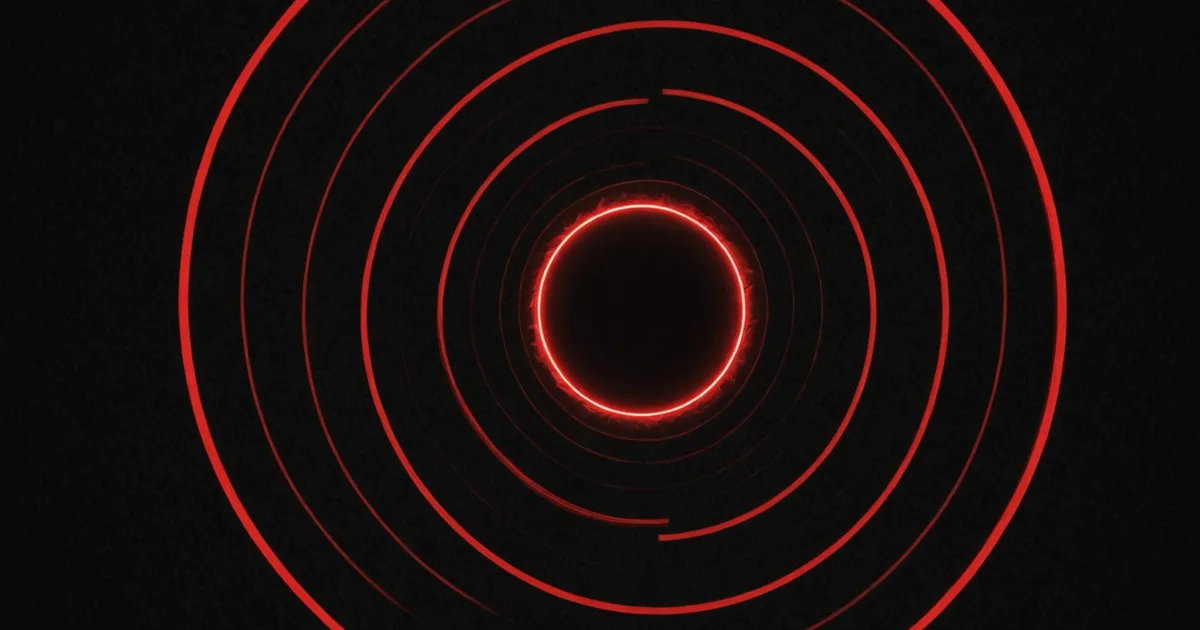 Abstract visualization of an alert notification in the early morning darkness
